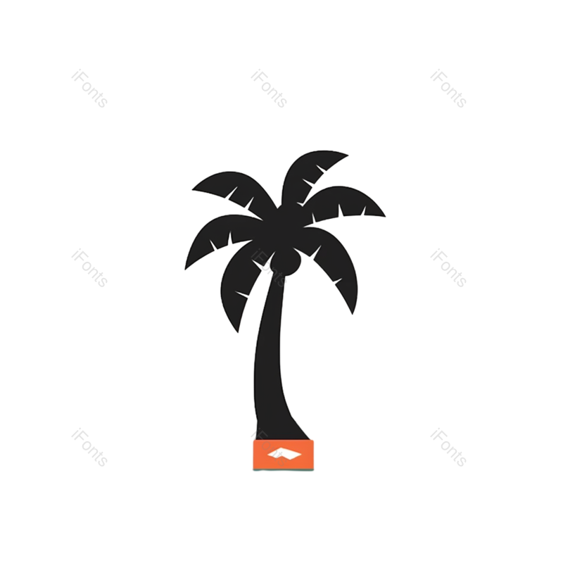 夏天图片,椰子元素,椰子树PNG,卡通树免抠素材